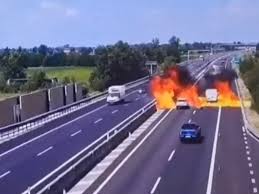 Plane Crashes on Italian Highway, Two Killed in Fireball