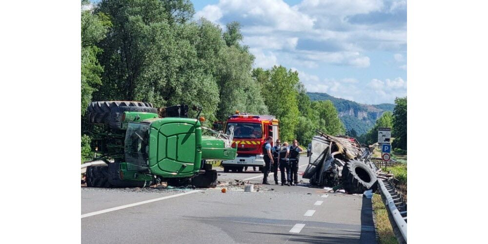 Un jeune conducteur de 23 ans décède après une collision entre une camionnette et un tracteur à Lagnieu
