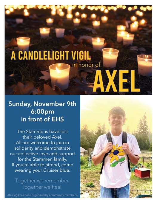 Axel Stammen Eatonville High School Mourns Student with Candlelight Vigil of Love and Unity
