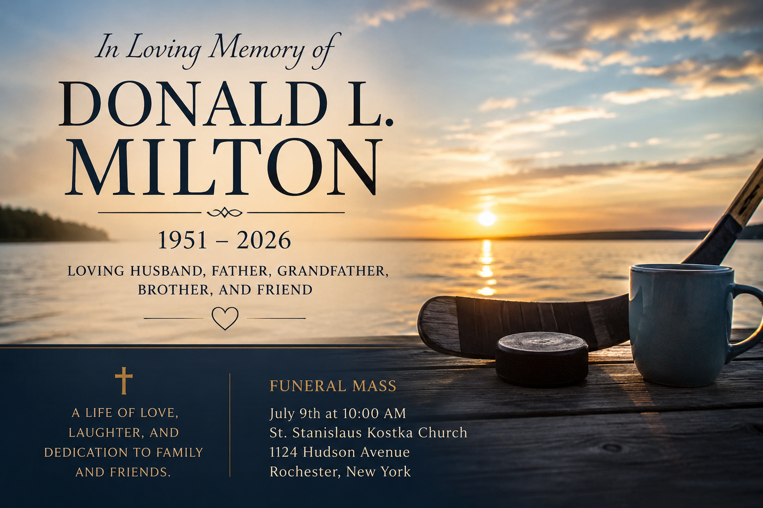 Donald L. Milton Venice, FL Family Man, Hockey Enthusiast, and Beloved Husband Dies at 75