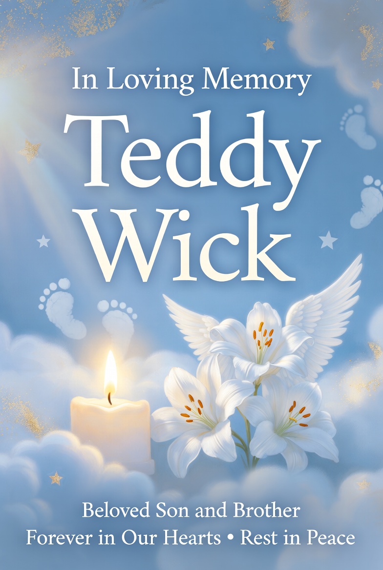 Obituary Of Teddy Wick, United States (2024–2025) Morgan Wick and The Entire Wick Family Mourns Beloved Infant Son, Grandson, and Brother