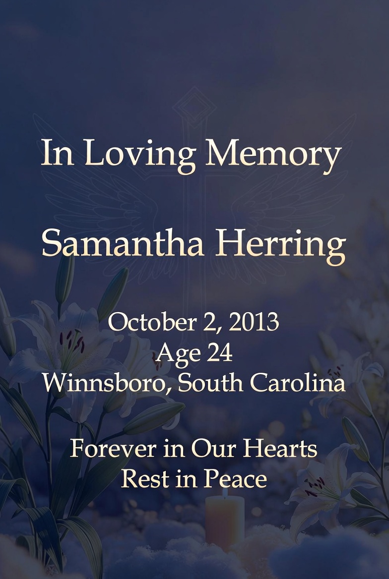 Samantha Herring (1989–2013) of Winnsboro, South Carolina: A Life Remembered